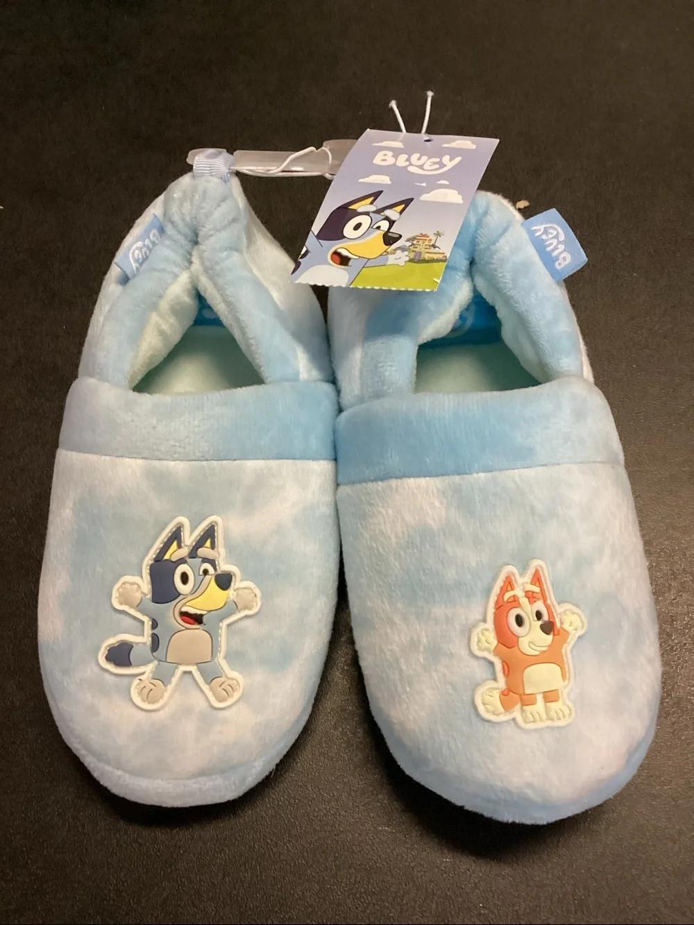 Toddler Bluey Cloud Slippers - Blue - sz XL 11/12 - new